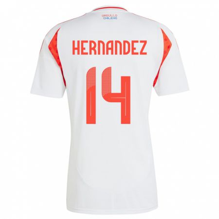 Kandiny Férfi Chile Leandro Hernández #14 Fehér Idegenbeli Jersey 24-26 Mez Póló Ing