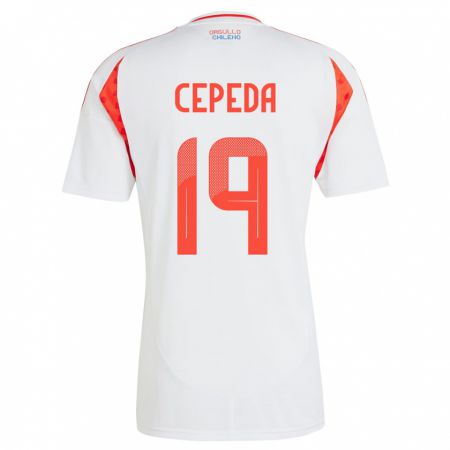 Kandiny Férfi Chile Lucas Cepeda #19 Fehér Idegenbeli Jersey 24-26 Mez Póló Ing