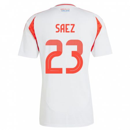 Kandiny Férfi Chile Ignacio Sáez #23 Fehér Idegenbeli Jersey 24-26 Mez Póló Ing