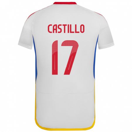 Kandiny Férfi Venezuela Edson Castillo #17 Fehér Idegenbeli Jersey 24-26 Mez Póló Ing