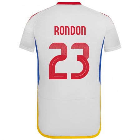 Kandiny Férfi Venezuela Salomón Rondón #23 Fehér Idegenbeli Jersey 24-26 Mez Póló Ing