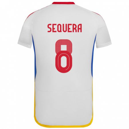 Kandiny Férfi Venezuela Giovanny Sequera #8 Fehér Idegenbeli Jersey 24-26 Mez Póló Ing