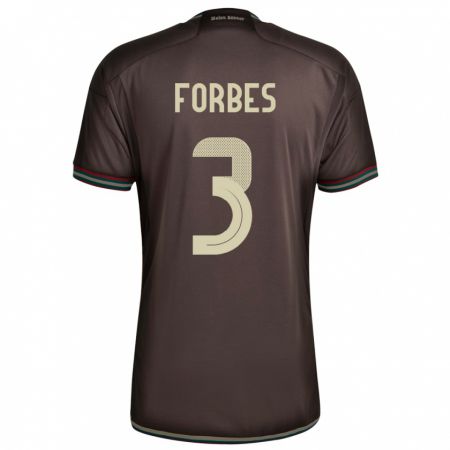 Kandiny Férfi Jamaica Michael Forbes #3 Éjszakai Barna Idegenbeli Jersey 24-26 Mez Póló Ing