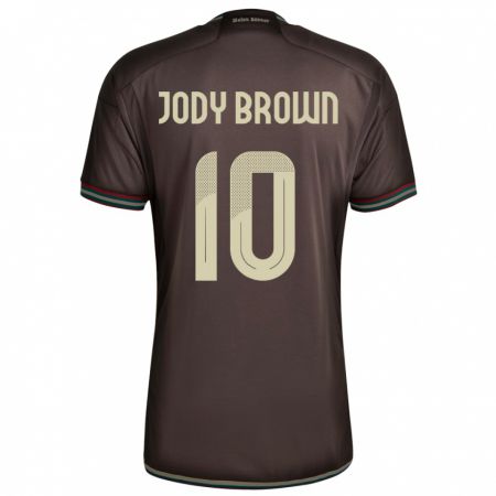 Kandiny Férfi Jamaica Jody Brown #10 Éjszakai Barna Idegenbeli Jersey 24-26 Mez Póló Ing
