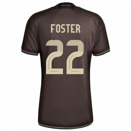 Kandiny Férfi Jamaica Shanise Foster #22 Éjszakai Barna Idegenbeli Jersey 24-26 Mez Póló Ing