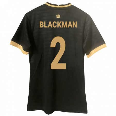 Kandiny Férfi Panama César Blackman #2 Fekete Idegenbeli Jersey 24-26 Mez Póló Ing