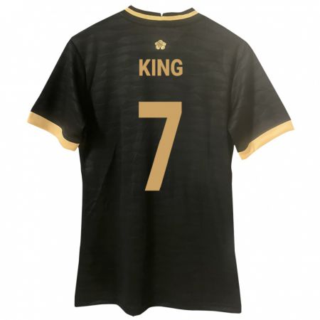 Kandiny Férfi Panama Sherline King #7 Fekete Idegenbeli Jersey 24-26 Mez Póló Ing