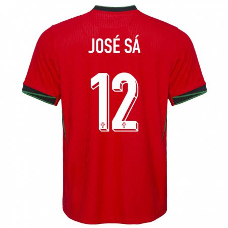 Kandiny Női Portugália Jose Sa #12 Piros Hazai Jersey 24-26 Mez Póló Ing