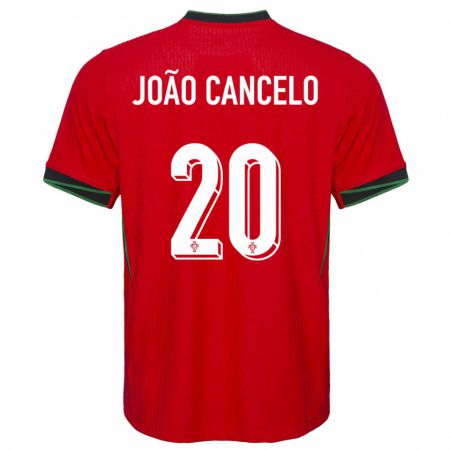 Kandiny Női Portugália Joao Cancelo #20 Piros Hazai Jersey 24-26 Mez Póló Ing