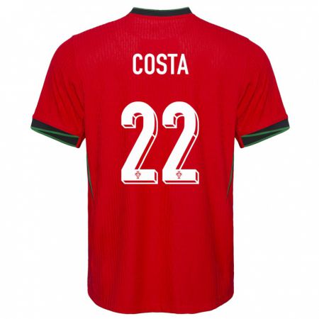 Kandiny Női Portugália Diogo Costa #22 Piros Hazai Jersey 24-26 Mez Póló Ing