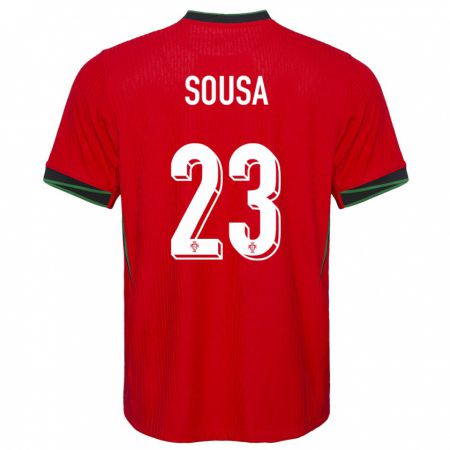 Kandiny Női Portugália Afonso Sousa #23 Piros Hazai Jersey 24-26 Mez Póló Ing