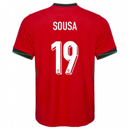 Kandiny Női Portugália Goncalo Sousa #19 Piros Hazai Jersey 24-26 Mez Póló Ing