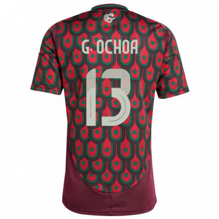 Kandiny Női Mexikó Guillermo Ochoa #13 Gesztenyebarna Hazai Jersey 24-26 Mez Póló Ing