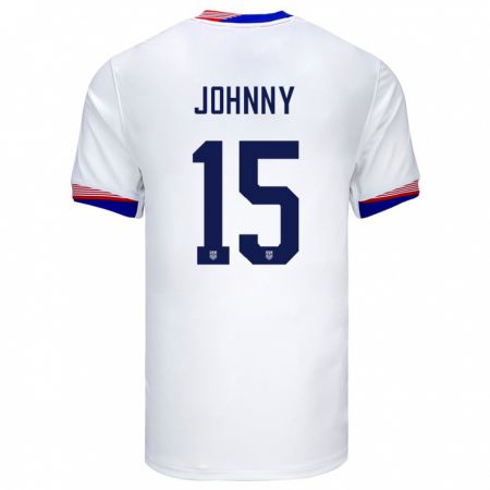 Kandiny Női Egyesült Államok Johnny #15 Fehér Hazai Jersey 24-26 Mez Póló Ing