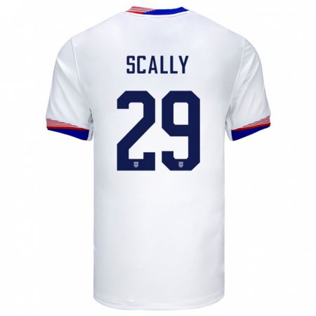 Kandiny Női Egyesült Államok Joseph Scally #29 Fehér Hazai Jersey 24-26 Mez Póló Ing