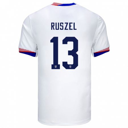 Kandiny Női Egyesült Államok Marcel Ruszel #13 Fehér Hazai Jersey 24-26 Mez Póló Ing