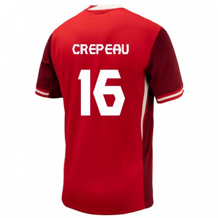 Kandiny Női Kanada Maxime Crépeau #16 Piros Hazai Jersey 24-26 Mez Póló Ing