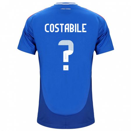 Kandiny Női Olaszország Cristian Costabile #0 Kék Hazai Jersey 24-26 Mez Póló Ing