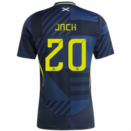 Kandiny Női Skócia Ryan Jack #20 Sötétkék Hazai Jersey 24-26 Mez Póló Ing