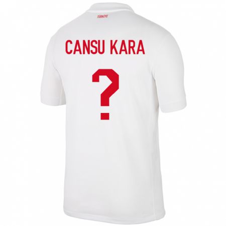 Kandiny Női Törökország İlayda Cansu Kara #0 Fehér Hazai Jersey 24-26 Mez Póló Ing