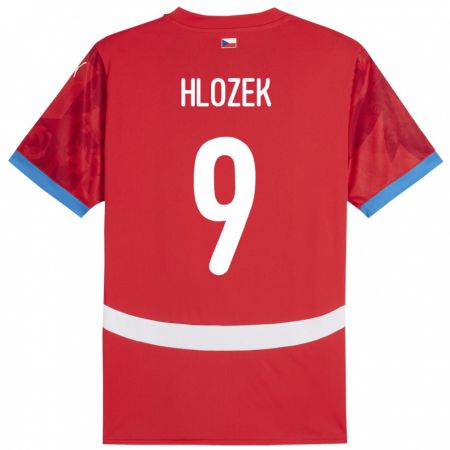 Kandiny Női Csehország Adam Hlozek #9 Piros Hazai Jersey 24-26 Mez Póló Ing