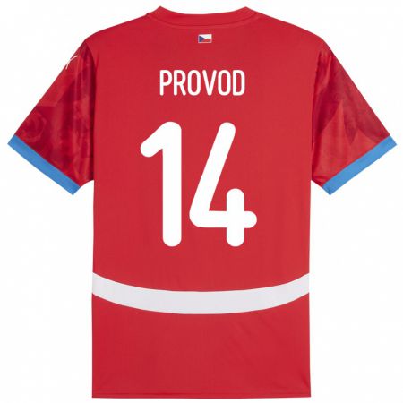 Kandiny Női Csehország Lukas Provod #14 Piros Hazai Jersey 24-26 Mez Póló Ing