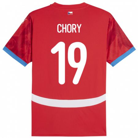 Kandiny Női Csehország Tomas Chory #19 Piros Hazai Jersey 24-26 Mez Póló Ing