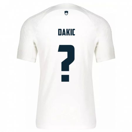 Kandiny Női Szlovénia Luka Dakic #0 Fehér Hazai Jersey 24-26 Mez Póló Ing