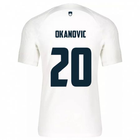 Kandiny Női Szlovénia Deen Okanovic #20 Fehér Hazai Jersey 24-26 Mez Póló Ing