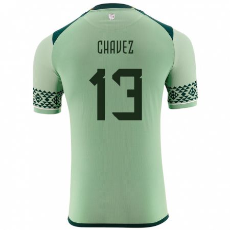 Kandiny Női Bolívia Lucas Chávez #13 Világos Zöld Hazai Jersey 24-26 Mez Póló Ing