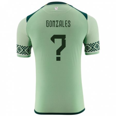 Kandiny Női Bolívia Franz Gonzales #0 Világos Zöld Hazai Jersey 24-26 Mez Póló Ing