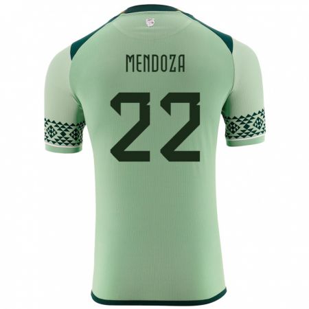 Kandiny Női Bolívia Gonzalo Mendoza #22 Világos Zöld Hazai Jersey 24-26 Mez Póló Ing