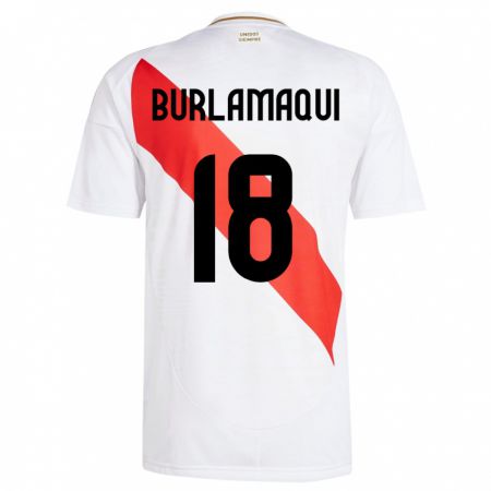 Kandiny Női Peru Alessandro Burlamaqui #18 Fehér Hazai Jersey 24-26 Mez Póló Ing