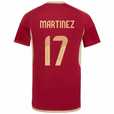 Kandiny Női Venezuela David Martínez #17 Burgundia Hazai Jersey 24-26 Mez Póló Ing