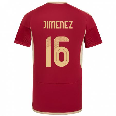 Kandiny Női Venezuela Néstor Jiménez #16 Burgundia Hazai Jersey 24-26 Mez Póló Ing