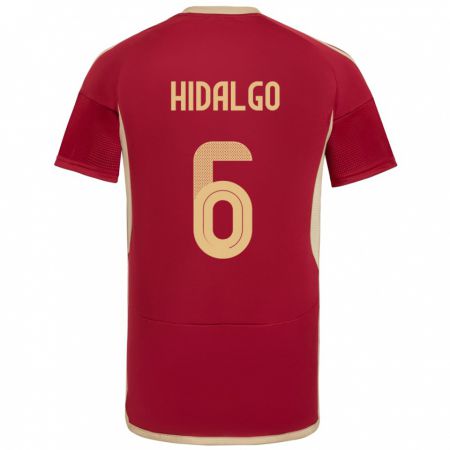 Kandiny Női Venezuela Rai Hidalgo #6 Burgundia Hazai Jersey 24-26 Mez Póló Ing