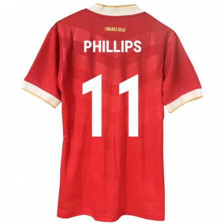 Kandiny Női Panama Ricardo Phillips #11 Piros Hazai Jersey 24-26 Mez Póló Ing