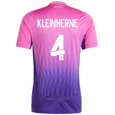 Kandiny Női Németország Sophia Kleinherne #4 Pink Lila Idegenbeli Jersey 24-26 Mez Póló Ing