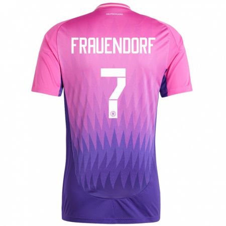 Kandiny Női Németország Melkamu Frauendorf #7 Pink Lila Idegenbeli Jersey 24-26 Mez Póló Ing