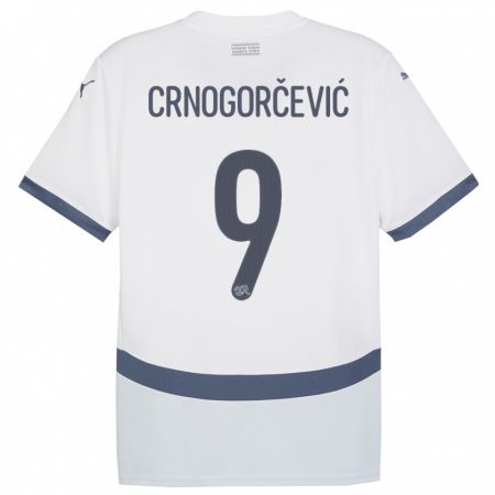 Kandiny Női Svájc Ana Maria Crnogorcevic #9 Fehér Idegenbeli Jersey 24-26 Mez Póló Ing