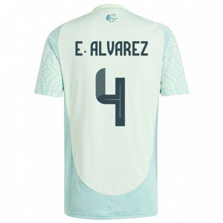 Kandiny Női Mexikó Edson Alvarez #4 Vászonzöld Idegenbeli Jersey 24-26 Mez Póló Ing