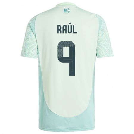 Kandiny Női Mexikó Raul Jimenez #9 Vászonzöld Idegenbeli Jersey 24-26 Mez Póló Ing