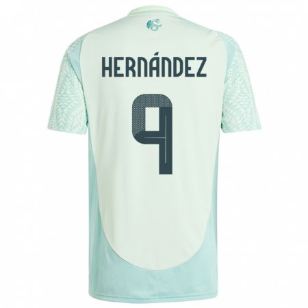 Kandiny Női Mexikó Jesus Hernandez #9 Vászonzöld Idegenbeli Jersey 24-26 Mez Póló Ing