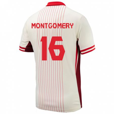 Kandiny Női Kanada Callum Montgomery #16 Fehér Idegenbeli Jersey 24-26 Mez Póló Ing