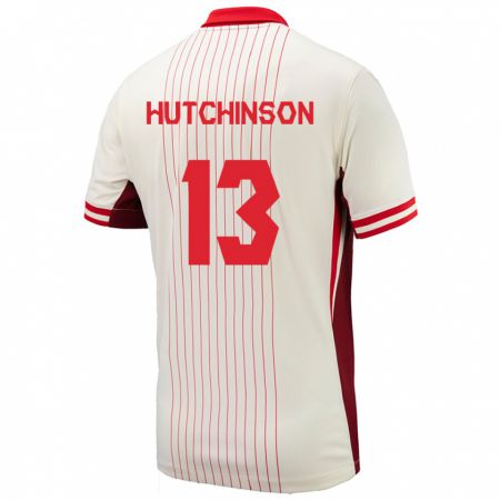 Kandiny Női Kanada Atiba Hutchinson #13 Fehér Idegenbeli Jersey 24-26 Mez Póló Ing