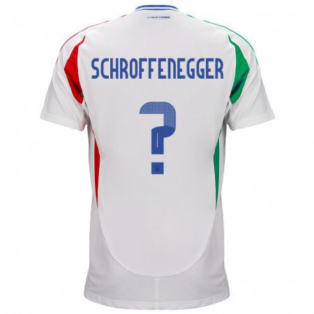 Kandiny Női Olaszország Katja Schroffenegger #0 Fehér Idegenbeli Jersey 24-26 Mez Póló Ing
