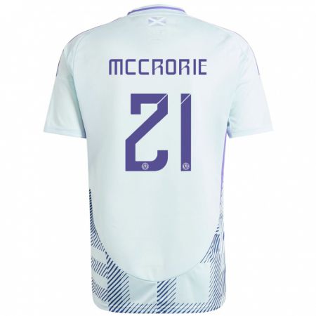 Kandiny Női Skócia Robby Mccrorie #21 Világos Menta Kék Idegenbeli Jersey 24-26 Mez Póló Ing