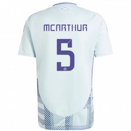 Kandiny Női Skócia Charlie Mcarthur #5 Világos Menta Kék Idegenbeli Jersey 24-26 Mez Póló Ing