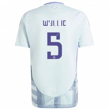 Kandiny Női Skócia Jack Wyllie #5 Világos Menta Kék Idegenbeli Jersey 24-26 Mez Póló Ing