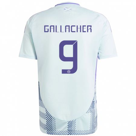 Kandiny Női Skócia Amy Gallacher #9 Világos Menta Kék Idegenbeli Jersey 24-26 Mez Póló Ing